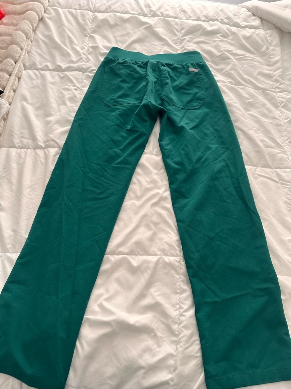 Figs Women's Teal XXS Petite Livingston Straight Leg Scrub Pants - Picture 5 of 5